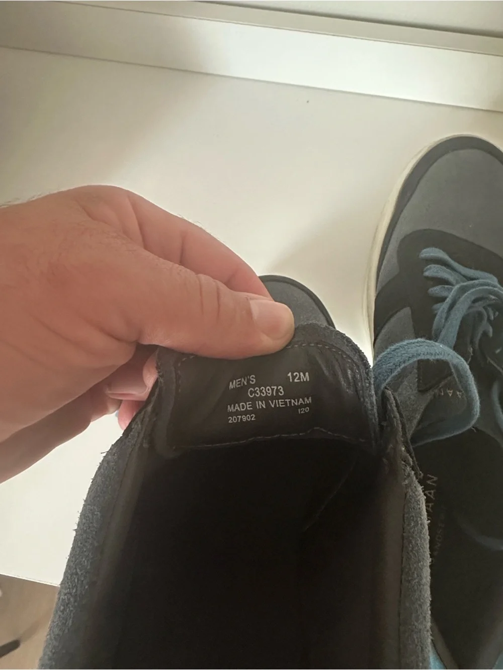 Cole Haan Grey and Teal Suede Men's Sneakers